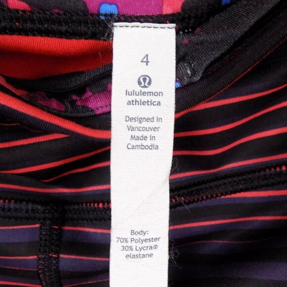 Lululemon Speed tight IV Twisted Dune Size 4 Alarming Black - Picture 5 of 5